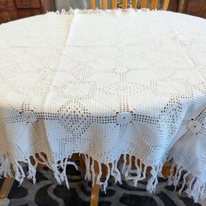 Vintage Crocheted Table Cloth